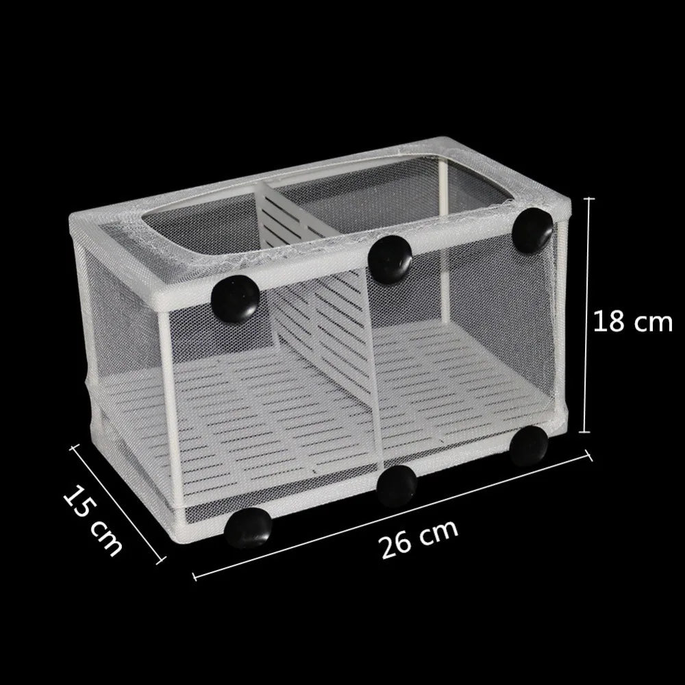 Aquarium Water Isolation Network Hanging Fish Breeding Breeding Isolation Box Aquarium Fish Tank Accessory Two Size Optional 1Pc