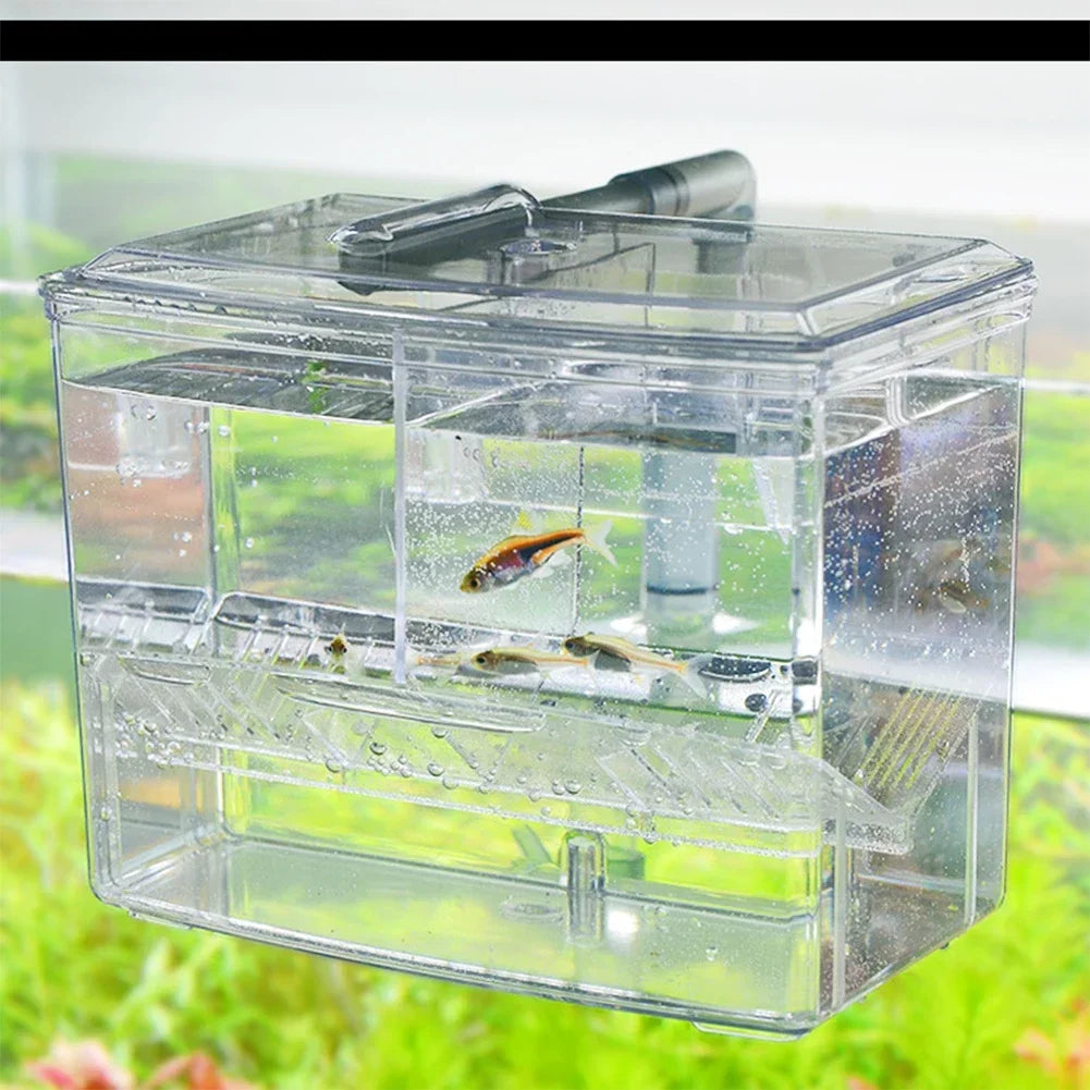 Aquarium Fish Breeding Box for Fish Tank External Hanging Pneumatic Hatching Incubator Breeder Box Fish Aquatic Pet Supplies